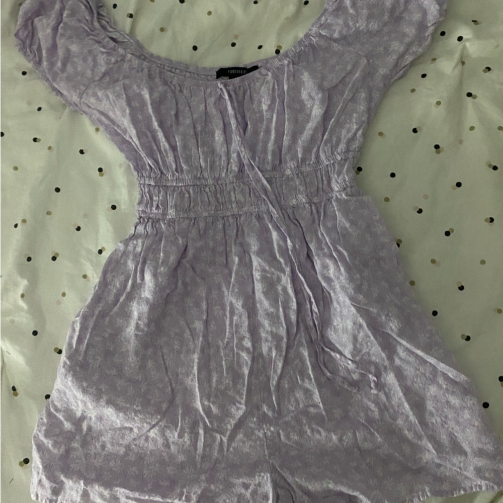 purple forever 21 romper